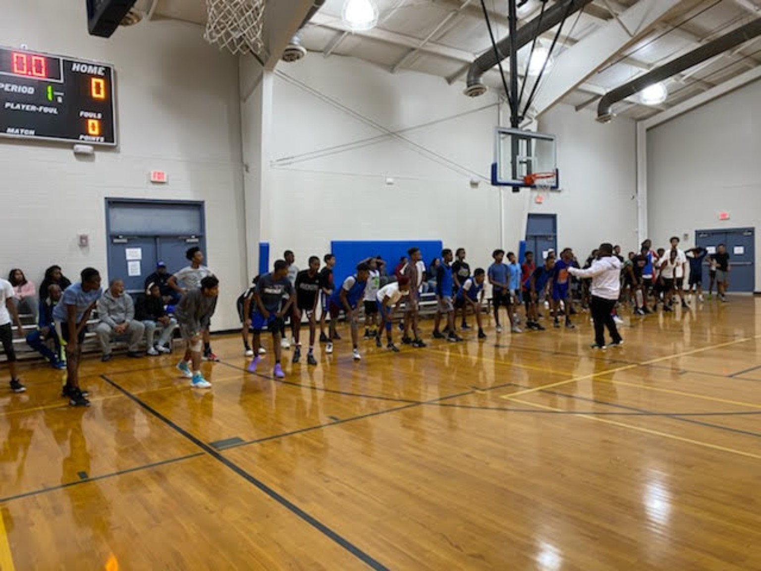 Elite Playmakers 2020 players lined up for conditioning