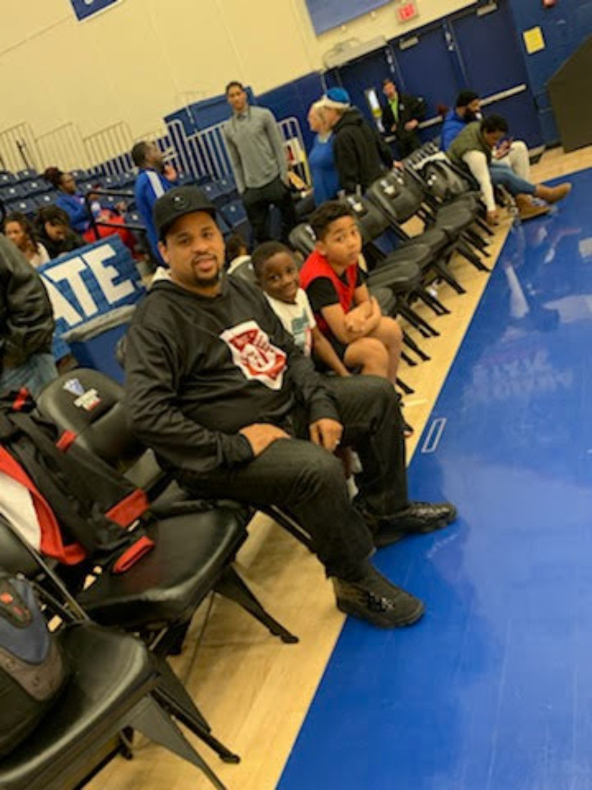 Elite Playmakers 2020 players and coaches in the Georgia State stands