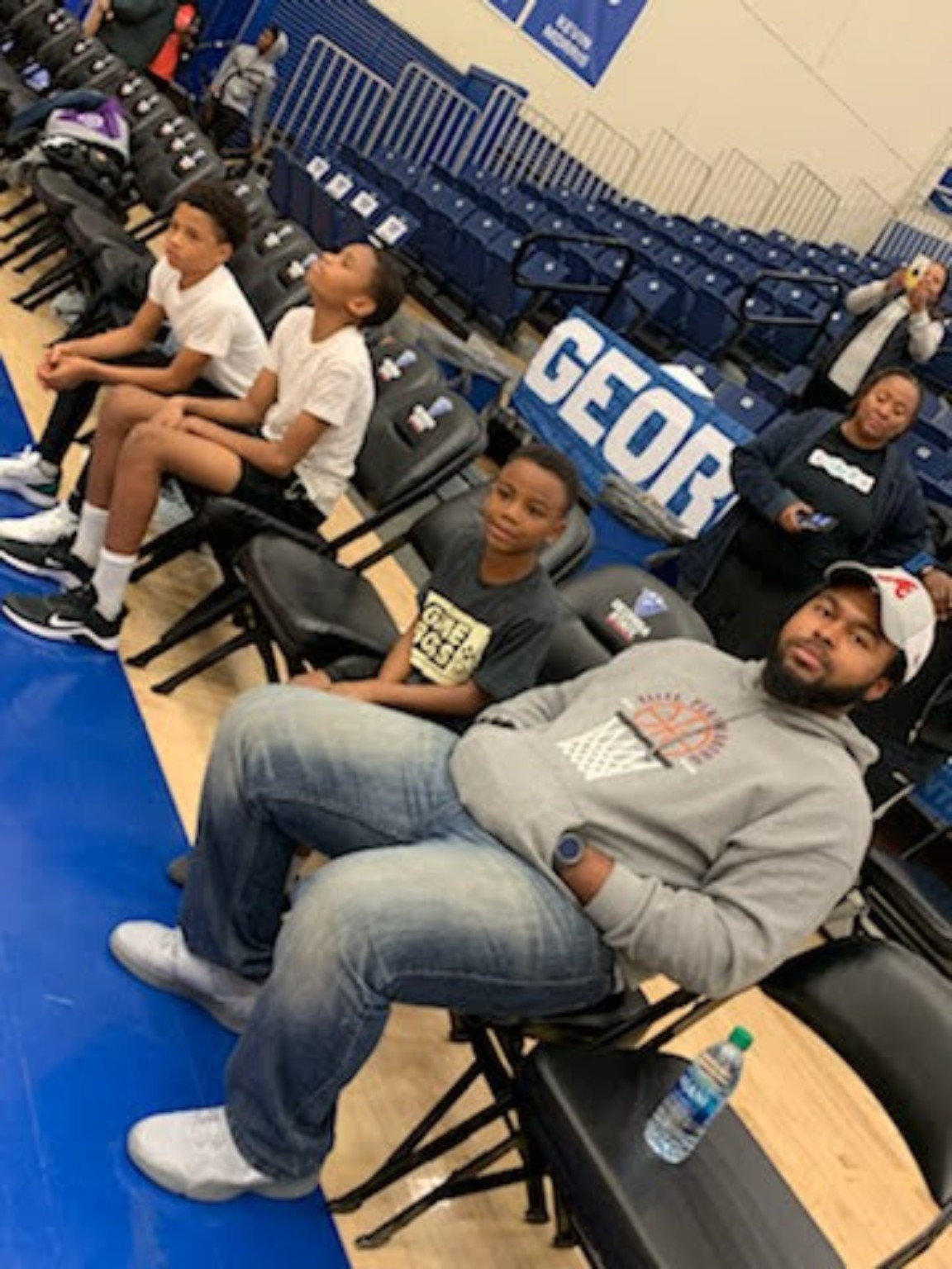 Elite Playmakers 2020 players and families in the Georgia State stands