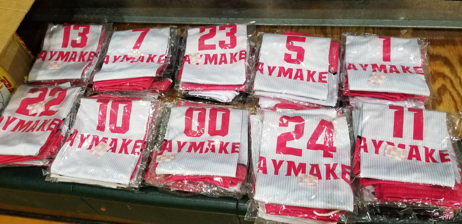 Lady Playmakers 2018 team uniforms